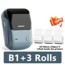 NIIMBOT B1 Mini Thermal Printer, Pocket-Sized Portable Printer, Supports Wireless Bluetooth Connection, Can Print Round White Barcode Label Stickers - Multicolor - View 12