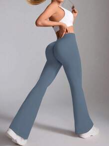 Speed mate Women's Tight-Fitting Dance Wide Leg Pants Yoga Sports Bell-Bottoms,Fleece