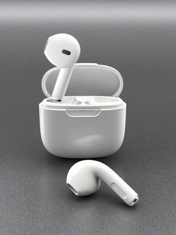Auriculares inalámbricos Bluetooth TWS semi-intrauriculares, Auriculares, Auriculares deportivos - Estuche de carga de 200mAh, Control táctil, Sonido estéreo nítido - Disponible en elegante blanco marfil (para oficina y estudio), negro obsidiano clásico (para conmuter y entrenamiento), rosa suave (regalo para ella), compatible con dispositivos iOS y Android