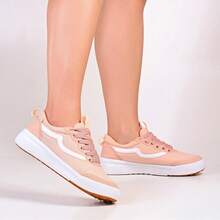 Men's Rugged Urban Sneakers With Suede And Comfortable Lining - Pink With White - View 6