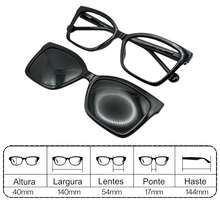 2 In 1 Elegance Clip-On Solar  Glasses, Prescription Frame, Women's Square Glasses, Unisex - 顏色1 - 查看 2
