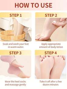 Găng tay chân dưỡng ẩm dạng gel tái sử dụng - Miếng đệm khuỷu tay dưỡng ẩm không cồn, Tất nửa chân màu hồng mềm mại cho gót chân và khuỷu tay, Chăm sóc du lịch hàng ngày tiện dụng, Độ đàn hồi tăng cường, Thiết kế xếp nếp, Chất liệu linh hoạt - Nhiều màu - Xem 4