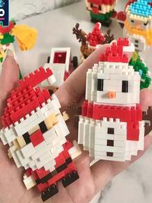 Christmas Santa Claus, Christmas Tree, Train, Snowman Micro Particles Building Blocks, Creative Gift, Reindeer Assembled Blocks - Educational ABS Toy Box Packaging, Best Holiday Gift Room Decoration Christmas,Ornaments Christmas,Adult Building Blocks,Little Houses,Gifts,Christmas Train Set,Christmas,Building Blocks,Christmas Decorations