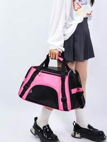 Expandable Breathable Cat Carrier Tote Bag, Portable Pet Backpack Airline Approved Pet Carrier