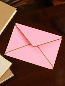 10pcs/20pcs Blank Colored Foil Trim Western Style Envelopes, Creative Gift Invitations, Thick Wedding Invitation Envelopes, Colored Business Stationery Invitations, Party Invitation Envelopes - Multicolor - View 5