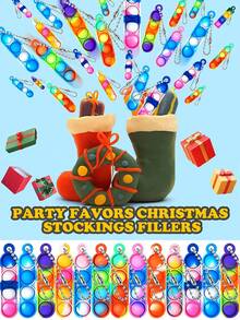 30个装迷你扎染硅胶感官泡泡捏爆玩具，适合儿童和成人，缓解压力和焦虑，可用作复活节彩蛋填充物、学校课堂奖励、礼品袋填充物、皮纳塔填充物等派对礼物。 - 彩色 - 查看 7