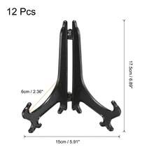 Acrylic Easel Display Stands, Baseball Card Stand Easels Stand Display Stand Plate Holder For Card Easel Photo Frame Desktop - Black 12pcs - View 2