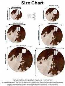 1 tấm thảm tròn in họa tiết giả da - Siêu mềm mại và thoải mái, phù hợp cho phòng ngủ, phòng khách, phòng học, văn phòng, tiền sảnh, có thể dùng làm thảm chùi chân, thảm polyester thấm hút hiện đại, có thể giặt máy, phù hợp cho phòng khách - Trang trí nhà cửa quanh năm, thảm tròn phòng ngủ, thảm cạnh giường, thảm trang trí, thảm tròn, trang trí nhà cửa | Trang trí phòng ngủ | Trang trí mùa thu/đông - Nhiều màu - Xem 5