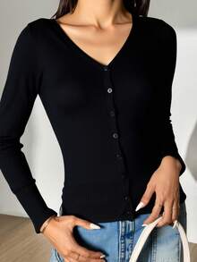 Women Cardigans - 黑色 - 查看 3