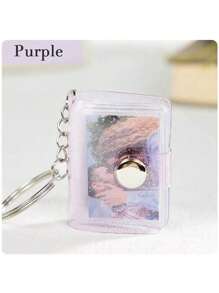 1pc Custom 16 Sheets 1 Inch Photo Mini Photo Album Keyring, 16 Pockets Photo Storage PVC Mini Small Photo Album Binder With Keychain Clear Pocket Photo Album Keychain For Cards, Pictures, Picture Cards Personalized Gifts For Women/Men, Personalized/Customized Keychain, Bag Charms, School Supplies, For Teenagers, Junior High School Students, Middle School Students, High School Senior High School Students, College Students, University Students, Freshman, Sophomore, Underclassmen,Delicate Romance, Utilitarian Chic - Mini Photo Album Keychain - View 24