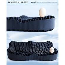 Enlarged 19.7" Gel Seat Cushion, Egg Gel Chair Pads For Wheelchair Pressure Coccyx Sciatica Pain Relief, Cooling Desk Seat Cushion For Kayak, Car, Office Chair Long Sitting[Black]-657741 - 黑色169145275英寸 - 查看 6