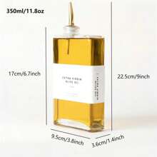 Cirelle 2 件玻璃瓶，带 2 件金色/银色倾倒嘴，36 件标签套装，橄榄油、咖啡糖浆分配器，厨房玻璃瓶分配器，橄榄油瓶、醋、厨房用品，350 毫升/11.8 盎司，金色和银色。适用于烹饪、橄榄油、酱汁、咖啡糖浆 - 厨房必备品 - 白色 - 查看 4