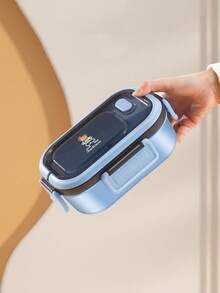 Customizable Lunch Box With Name And Photo (Fork And Spoon Included), Suitable For Adults Or Children, 3 Compartments, And Includes Cutlery. Microwave And Dishwasher Safe, Perfect For Back-To-School Lunches To Avoid Confusion - Multicolor - View 3