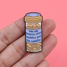 Mental Health Bottle Enamel Pin Badges On Backpack Women Brooches Men Lapel Pins Medical Jewelry Cosplay Accessories Gift - 1 - 查看 3