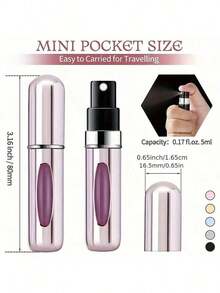 10pcs/Set 5ml Refillable Perfume Atomizer, Organizer Pouches Mini Portable Spray Bottles, Cologne Mist Sprayer, Leak-Proof Mini Perfume Bottle. Suitable For Night Out, Travel, Party And Dates. Packaging Bags Perfume Refillable Bottle - Nhiều màu - Xem 3