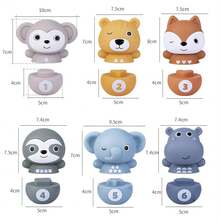 Đồ chơi phát triển nhận thức cho bé - Khối cao su mềm có số, màu sắc, hình dạng, bóng bowling hình động vật, vòng cầu vồng, đồ chơi xếp chồng 6 lớp, đồ chơi gặm nướt. - Nhiều màu - Xem 10