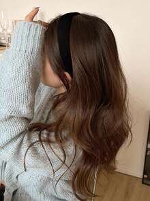 1件装女士黑色高品质复古优雅纯色发带，时尚百搭的浴室发饰，适合日常外出、休闲、派对、通勤、海滩、化妆搭配，发饰、发带、发箍、女士发箍、家居美容女士配饰礼品、化妆发带头饰 - 彩色 - 查看 4