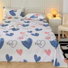 1pc Fashionable Minimalist Flat Sheet, Comfortable Soft Home Use Dust-Proof Washable Flat Sheet (Pillow Case Not Included) - Multicolor - View 7