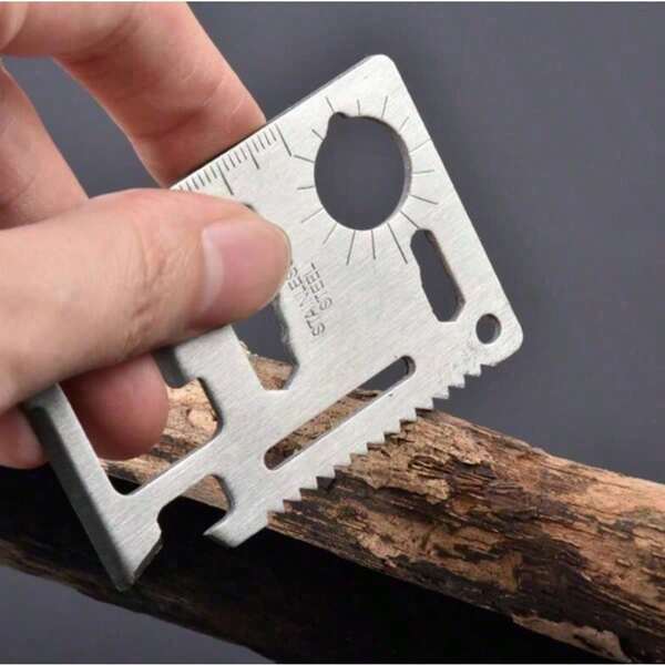 1pc Outdoor Camping Supplies Multifunctional Military Knife Card Card Portable Bottle Opener Tool Card Folding Knife