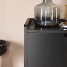 SoBuy 3 Flip-Drawers Shoe Cabinet Shoe Rack Shoe Storage Cupboard Organizer Unit Black W50 X D19 X H129cm FSR151-H-SCH - Black - View 5