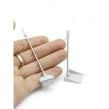 1 set 1/12 Escala Herramientas de Limpieza en Miniatura para Casa de Muñecas: Escoba y Recogedor Pequeños, Accesorios de Decoración de Saneamiento para Escena de Baño - Multicolor - Ver 5