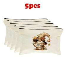 圣诞主题化妆包，多件套可选（1/5/10/20件），多功能珠宝袋，圣诞礼品袋，零钱包，糖果袋，带有圣诞老人，精灵，圣诞树和其他节日设计，是营造圣诞气氛的必备品，便携多用途实用布袋，充满节日气氛，圣诞节和新年聚会，派对，礼品分发和存储的必备包装袋，适合男士和女士