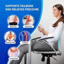 Gel Seat Cushion, Double Thick Egg Gel Cushion For Pressure Pain Relief, Breathable Wheelchair Cushion Chair Pads For Car Seat Office Chair (16x14x1.65inch)-973700 - 1-藍色特大號171717英寸 - 查看 8