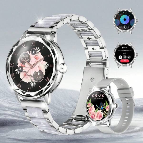 Smart Watch For Women, Featuring Wireless Calling/Dialing, Over 100 Sports Modes, Sleep Monitoring, And Female Function Management, Comes With A Silicone Strap And Supports Both Android And IOS. It's The Perfect Valentine's Day Gift For Your Loved One