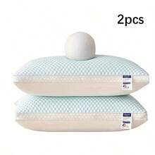 [Popular Choices] 1pc Breathable Soft Bedding Pillows, Relax Neck Support Pillows, Easy And Comfortable Sleep, Removable - Blue - View 5