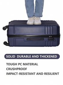 Wyprodukowano w Europie, bagaż niezbędny do akademika szkolnego, bagaż niezbędny do akademika uniwersyteckiego, bagaż szkolny, bagaż podróżny, wytrzymały, niezbędny bagaż podręczny na wakacje, walizki podróżne, zestawy walizek na kółkach, bagaż kabinowy, bagaż rejestrowany, bagaż na cztery koła, twarda walizka na kółkach, materiał ABS, - Niebieski - Zobacz 8