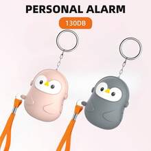 130dB高音企鹅形个人安全警报器，小巧可爱设计，适合女性、独居老人、慢跑、徒步旅行和其他安全紧急情况 - 彩色 - 查看 2