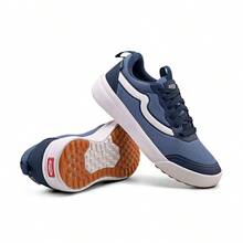 Men's Rugged Urban Sneakers With Suede And Comfortable Lining - Xanh đậm với đen - Xem 4