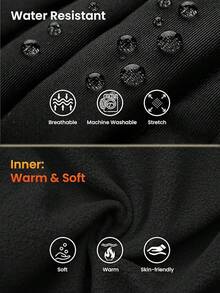 34"/36" Inseam Mens Tall Sweatpants Water Resistant Fleece Lined Pants Men With 3 Pockets Workout Joggers-2025 - 黑色 - 查看 10
