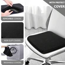 Gel Seat Cushion, Double Thick Egg Gel Cushion For Pressure Pain Relief, Breathable Wheelchair Cushion Chair Pads For Car Seat Office Chair (16x14x1.65inch)-973700 - 2-黑色超大1919165英寸 - 查看 7