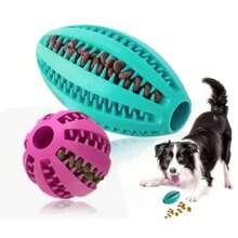 Pet Dog Chew Toys Teeth Cleaning Snack Ball Pet Dog Toy Ball Natural Rubber Super Tough Interactive Bouncy Pet Supplies