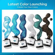 Cat Eye Gel Nail Polish Set, 6 Colors 9D Glassy Cat Eye Glitter Gel Polish Black Red Purple Blue Silver Brown Nail Polish All Seasons With Magnet Soak Off Led DIY Salon Gift-842643 - A-2 海洋極光 - 查看 6