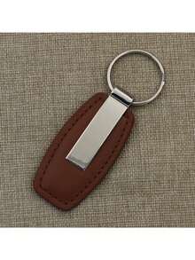 Customized PU Leather Keychain For Men And Women Metal Car Logo Key Chain Pendant Gift Laser Engraving Retro Vintage Keyring - Multicolor - View 10