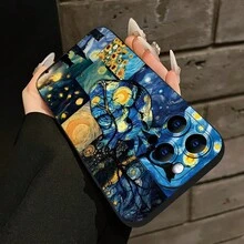 La funda de teléfono de TPU de alta calidad adopta el diseño de Van Gogh, una funda de protección creativa personalizada y de moda, resistente a impactos y caídas, a prueba de golpes y anti-caídas, resistente a las manchas y duradera, muy adecuada como regalo de cumpleaños o festivo para hombres y mujeres, adecuada para  17/17 Pro/17 Pro Max/17 Air/ 16/16 Pro/16 Pro Max/16 Plus/ 15/15 Pro Max/15 Pro/15 Plus/ 14/14 Pro/14 Plus/14 Pro Max/ 13/13 Pro/13 Pro Max/12/12 Pro/12 Pro Max/11/11 Pro/11 Pro Max/XR/X/XS/XS Max. Es el regalo de cumpleaños perfecto para novias, novios, esposos, esposas, amigos o para uno mismo, innovador y a la moda, adecuado tanto para hombres como para mujeres. - Multicolor 2075 - Ver 5