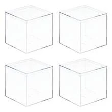 Clear Display Case, Acrylic Box Assemble Dustproof Box Showcase For Collectibles, Crafts - Clear 6.1x6.1x6.1cm - View 1