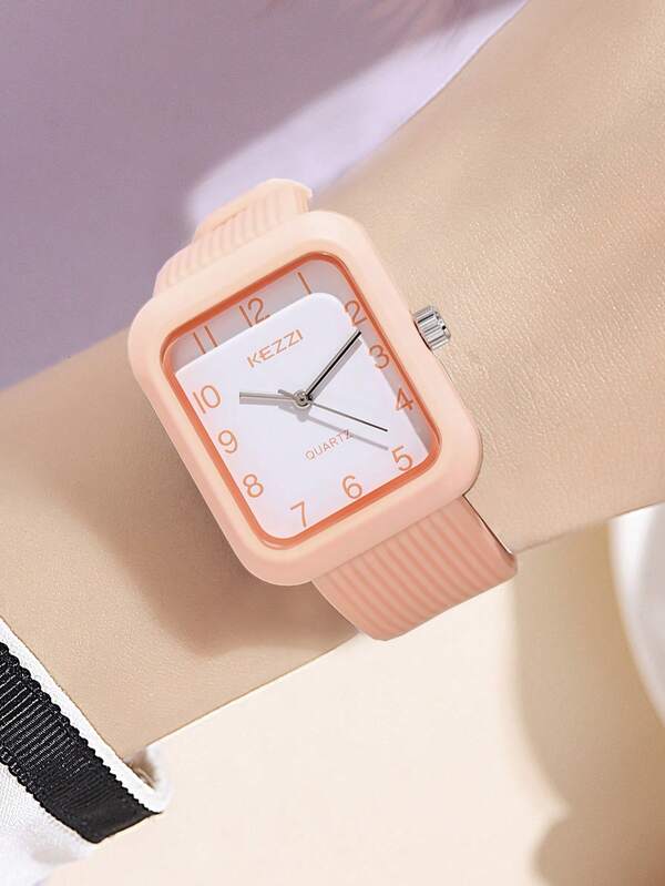 KEZZI 1pc Unisex Minimalist Silicone Strap Watch, Niche Sports Unicorn Quartz Watch Suitable For Daily Decoration