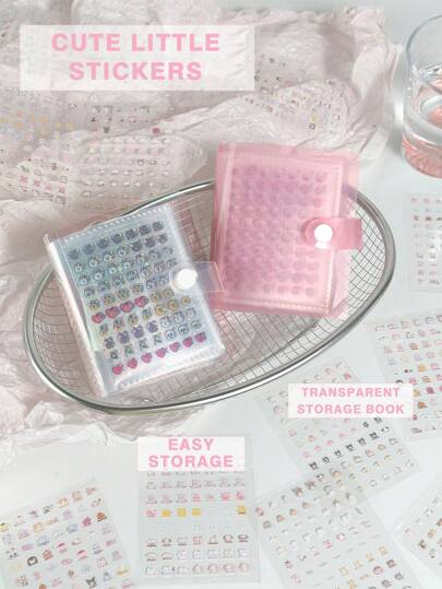 2100/1750PCS- Small Stickers For Notebooks, Nail Stickers, Album Storage, Nail Stickers, Overhead Storage Racks, Nail Tools, Cute Animal Food Coconut Trees, Miniature Stickers, Nail Stickers, Decorative Stickers