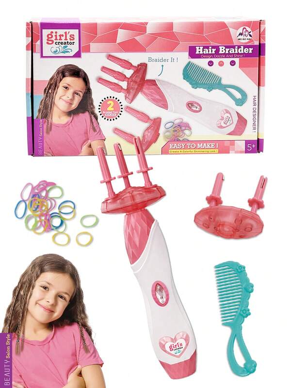 1 Set Of Automatic Hair Braiding Machine For Girls, DIY Electric Hair Braiding Tools, Hair Twisting Machine Hair Braiding Style, Slouchy Hair Braiding Tool For Girls' Home Toys, Gifts For Girls Aged 3-12, Birthday Gifts, Perfect Gifts, Christmas Gifts