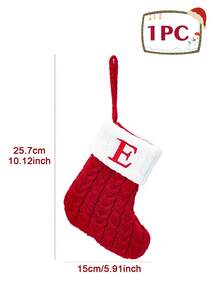 1Pc Knitted Letter Christmas Socks, Christmas Alphabet Knit Stockings, Mini Christmas Socks With Embroidered Letters, Merry Christmas Decorative Socks, Xmas Decor, Christmas Decorations For Home, Christmas Ornaments, Christmas Tree Decorations, Christmas Theme Dress Up Home Decor Christmas Decorations Room Decor Winter Christmas Decorations Home Christmas Gifts