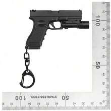 G17 1: 4 Models Tactical Pistol Shape Keychain Mini Portable Decorations Gun Keyring Gift