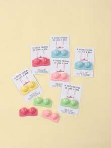 1/2/10pcs Encouragement & Motivation Card: A Good Friend Is Like A Bra - Perfect For New Year, Carnival, Thanksgiving, Graduation, Christmas, Halloween And Any Occasion - Resin Embrace Card - Multicolor - View 10