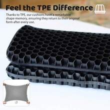 19.7" Gel Seat Cushion, Super Large & Thick Office Chair Cushion For Long Sitting - Back Hip Tailbone Pain Relief Cushion, Egg Seat Cushion Desk Chair Pads For Cars Wheelchair - Fits Up To 350 Lbs-222684 - 黑色SKidsized - 查看 5