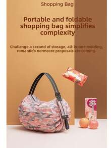 Bolsa de armazenamento dobrável multicolorida, sacola de compras de supermercado, bolsa de compras transversal da moda de grande capacidade