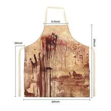 1 件万圣节血腥围裙屠夫服装道具带恐怖手印适合成人男女角色扮演派对烹饪