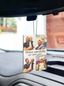 1 Peça Aromatizante Personalizado para Carro Dia dos Pais Cartões de Feltro Perfumados Penduráveis. Aromatizante Retangular Personalizado com Foto e Texto, Aromatizante Personalizado com Foto e Texto para Pendurar no Carro, Guarda-Roupa, Banheiro e Enfeites.