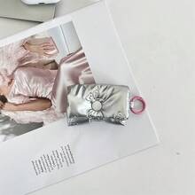 蝴蝶结造型柔软保护收纳袋，适用于耳机盒、蓝牙耳机、防摔袋、心形钱包、房间装饰、包袋、化妆包、收纳整理袋、化妆包、洗漱包、桌面收纳袋、化妆小袋、化妆包、圣诞礼物、收纳袋、旅行收纳袋、手拿包/小手提包、化妆品收纳袋、收纳袋、刷具收纳袋、迷你收纳袋、大容量收纳袋、女士礼物、圣诞礼物、女士礼物创意